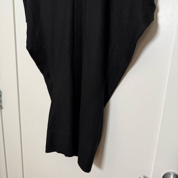 Helmut Lang Sonar Dress Sz XS Petite Black Wool V Neck Minimalist Event Feminine - Picture 3 of 13
